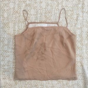 Parallel vintage 90s delicate nude top size 2 XS reformation